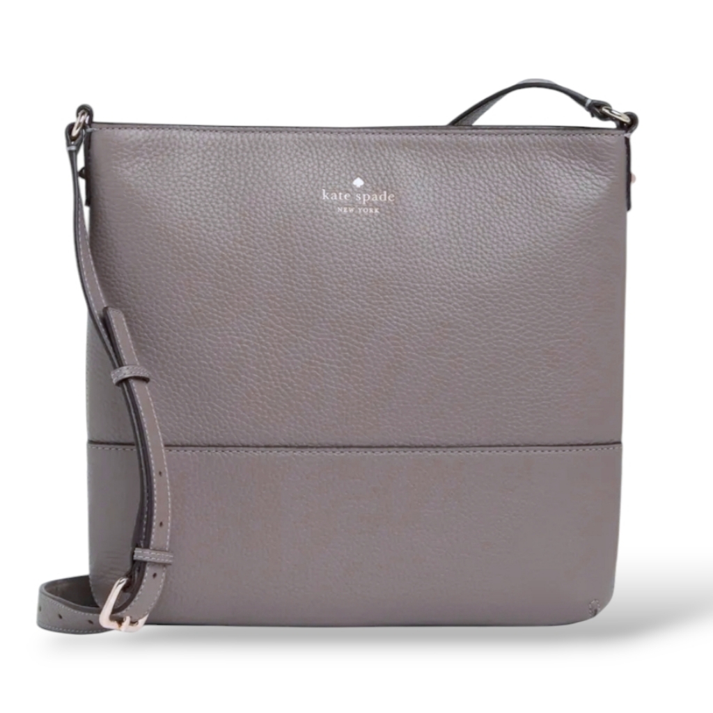 Kate Spade New York Southport Ave Cora Crossbody Bag |Mineral Gray Leather Purse